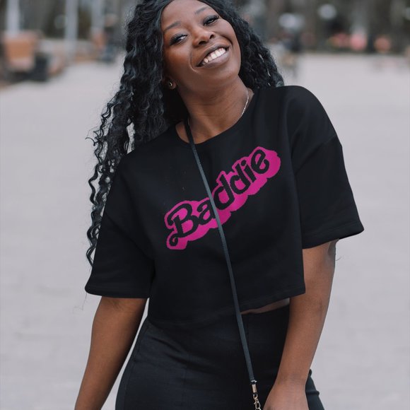 T-Shirt Addicts Tops - Baddie Flowy Cropped Tee